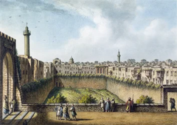 El Estanque de Betesda, Jerusalén, pub. por William Watts, 1801